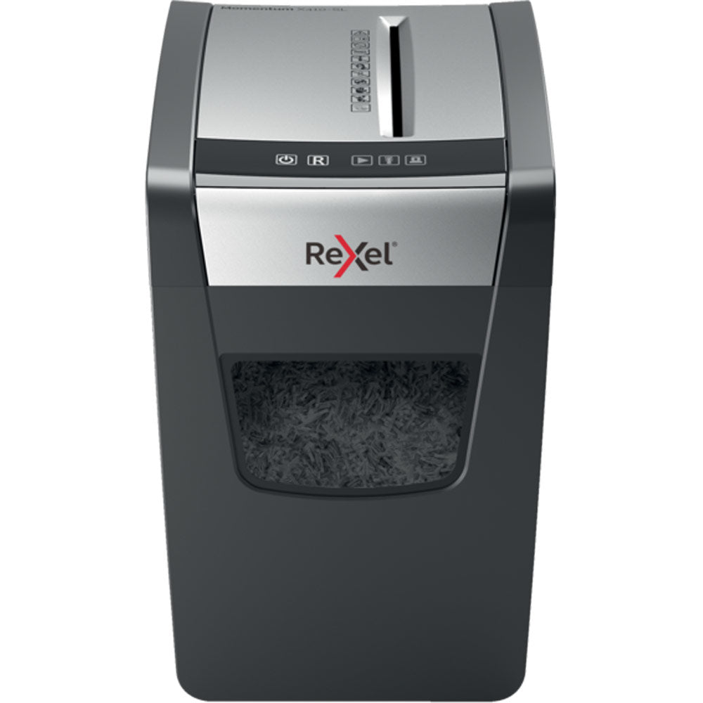 Rexel Momentum X410-SL – Aktenvernichter, DIN P-4, Partikelschnitt 4 × 28 mm, 10 Blatt, 23 l, A4