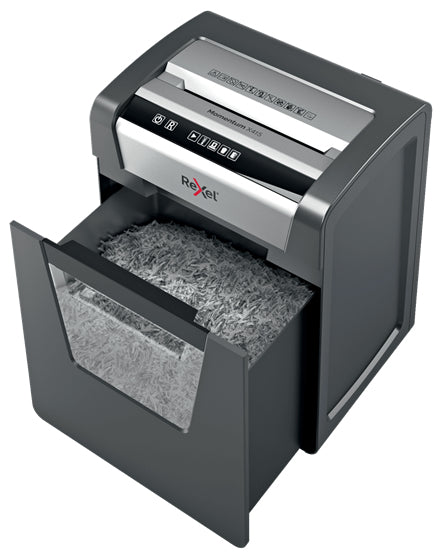 Rexel Momentum X415 – Aktenvernichter, DIN P-4, Partikelschnitt 4 × 40 mm, 15 Blatt, 23 l, A4