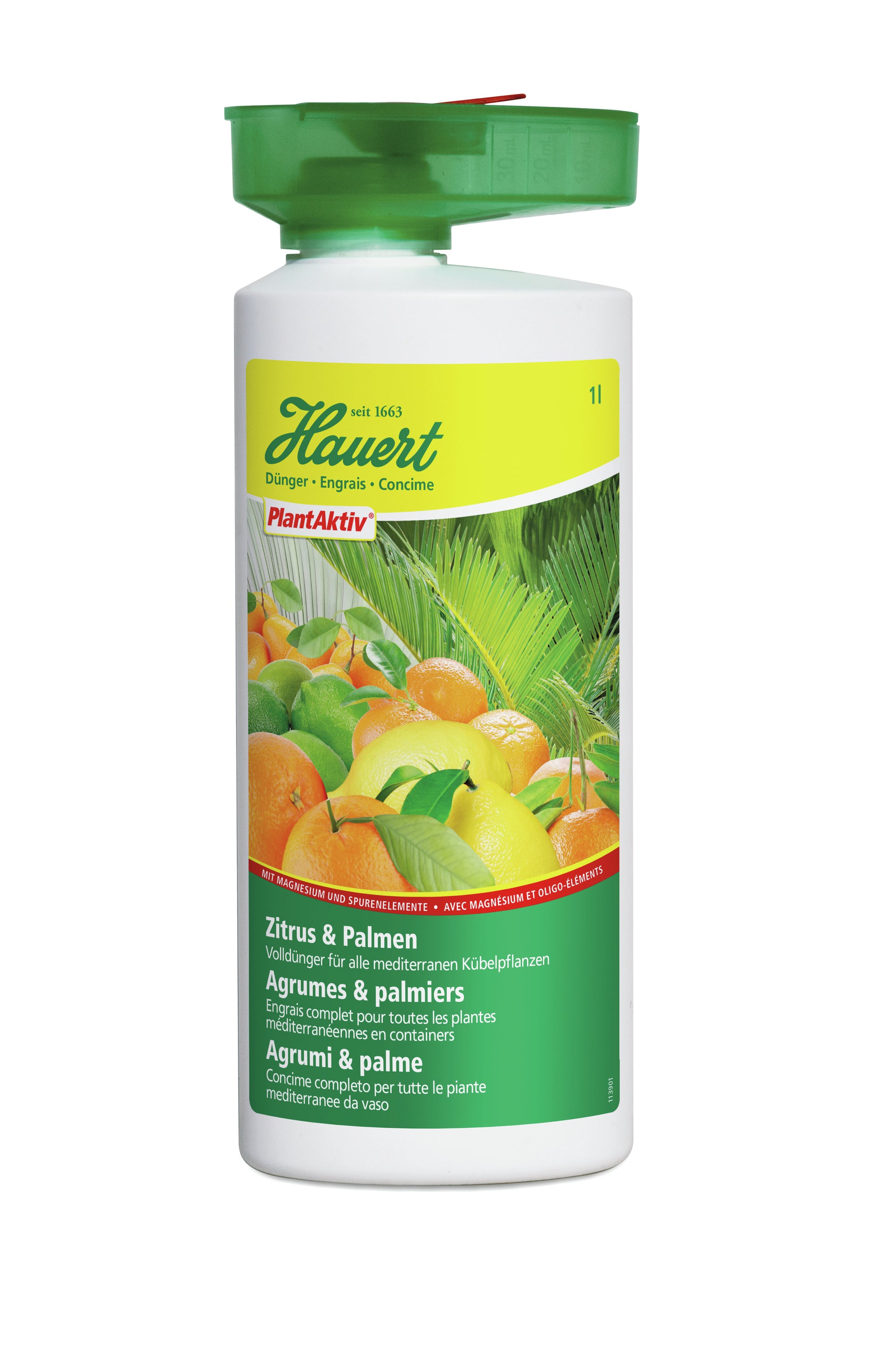 Hauert Mehrnährstoffdünger Flüssig, 1 l – für Palmen, Zitruspflanzen – 1 Flasche
