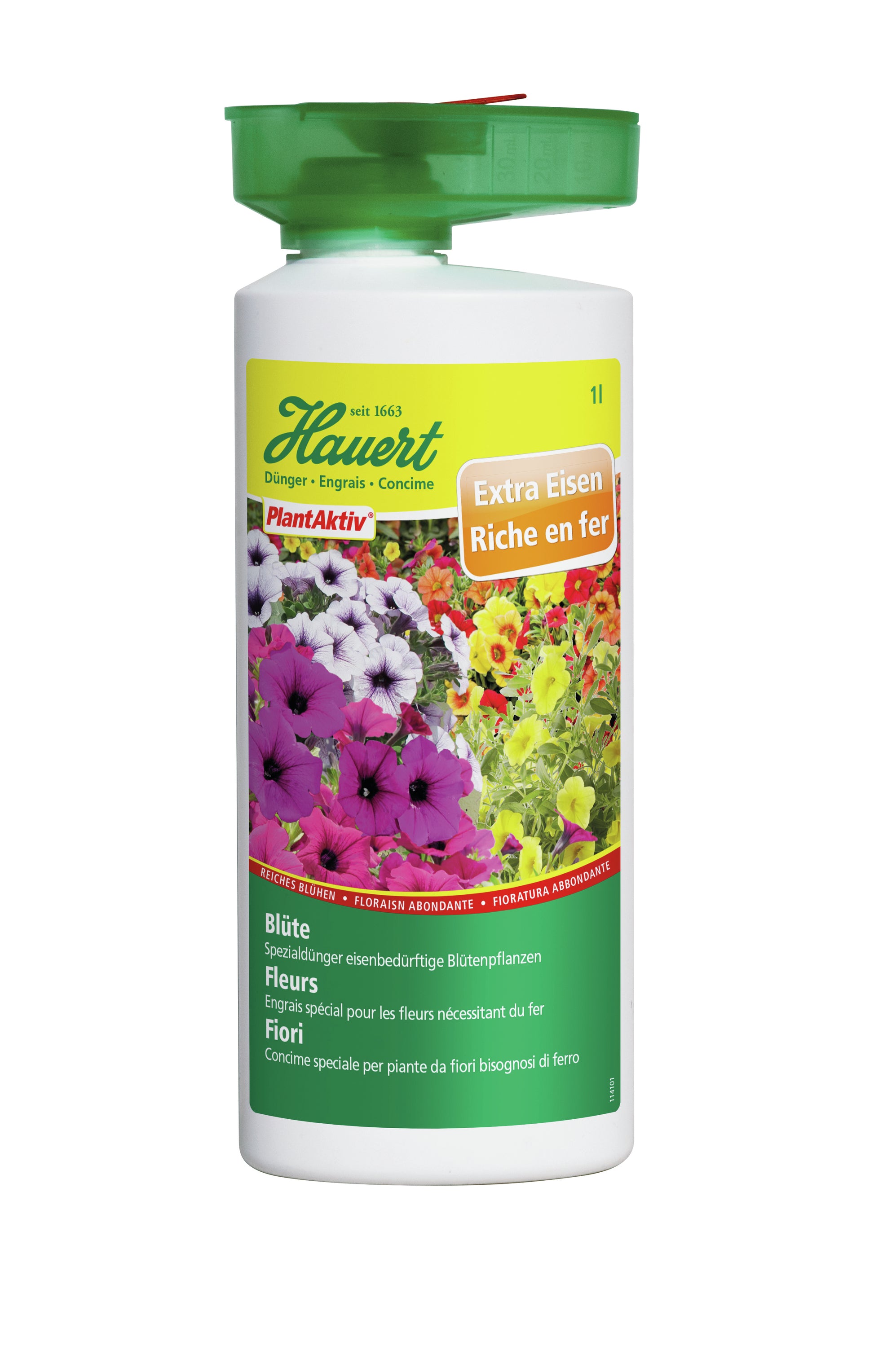 Hauert Mehrnährstoffdünger – für Geranien & Blumen & Pflanzen – Flüssigkeit – 1 l