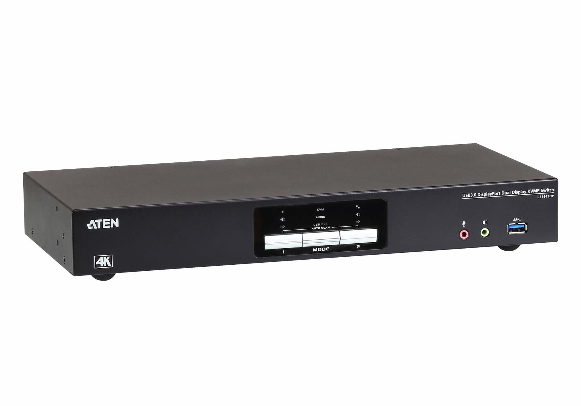 ATEN KVM-Switch, USB 3.2 Gen 1/DisplayPort, 4K (3840 × 2160), Dual-Display