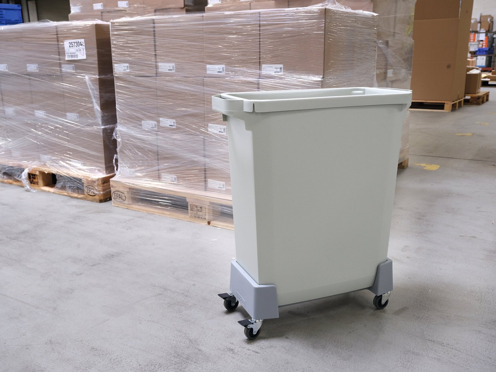 DURABLE Transportroller – für DURABIN 60, Kunststoff (PP), Grau, B 240 × T 495 × H 165 mm