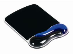 Kensington Mausmatte mit Duo-Gel-Handgelenkauflage – für Maus – Gel – Schwarz/Blau