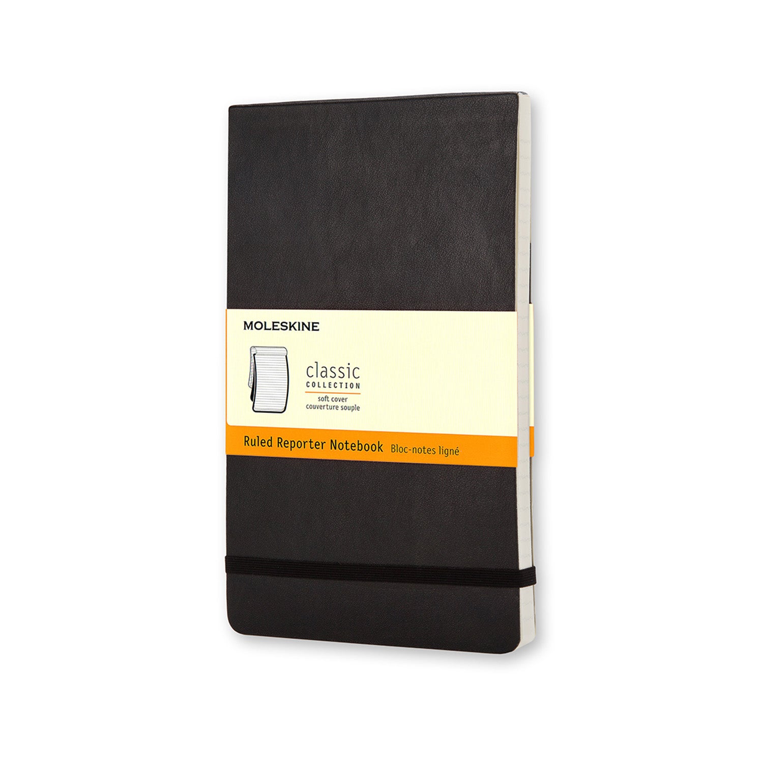 Moleskine Notizbuch, 90 × 140 mm, liniert, Leimbindung, Softcover, 192 Seiten, 70 g/m² – schwarz