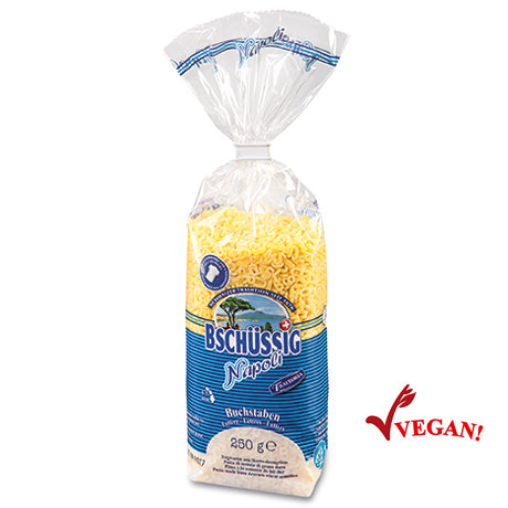 BSCHÜSSIG Buchstaben – vegan – 500 g