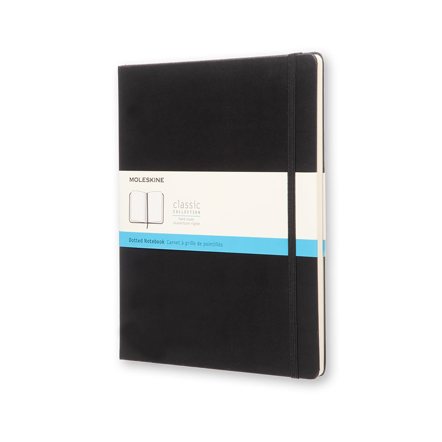 Moleskine Notizbuch – 190 × 250 mm – liniert – 70 g/m² – Hardcover, Gummiband, Einstecktasche, schwarz, FSC