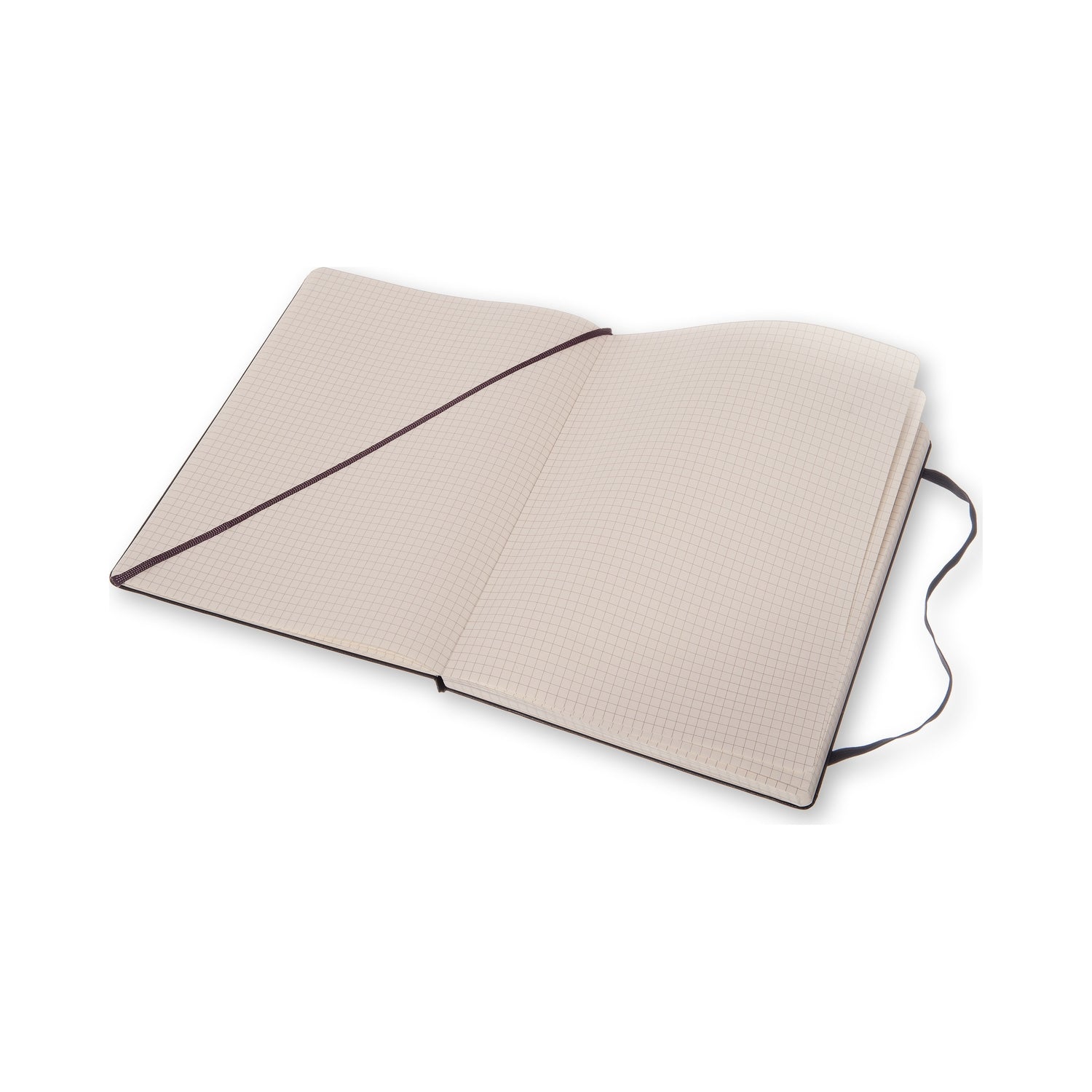 Moleskine Notizbuch – 190 × 250 mm – kariert – 70 g/m² – Hardcover, Gummiband, Tasche, schwarz, FSC
