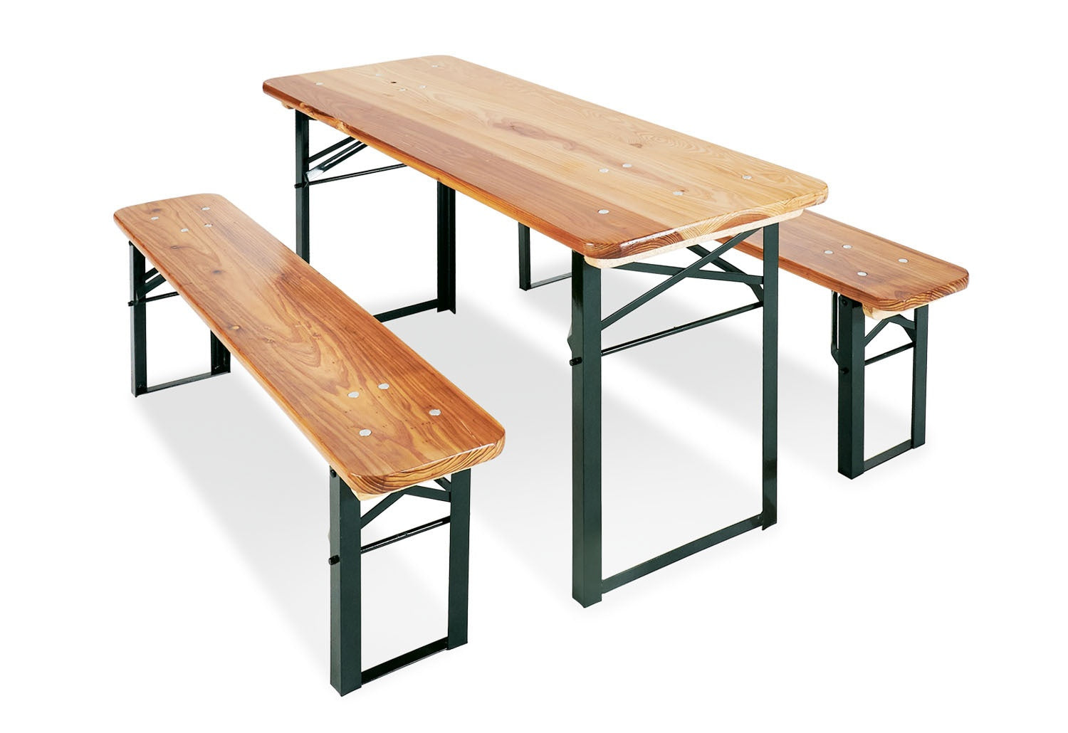 Pinolino Kinderträume 3-teiliges Bistro-Set – Grün – Holz – Tisch 110 × 40 × 54 cm