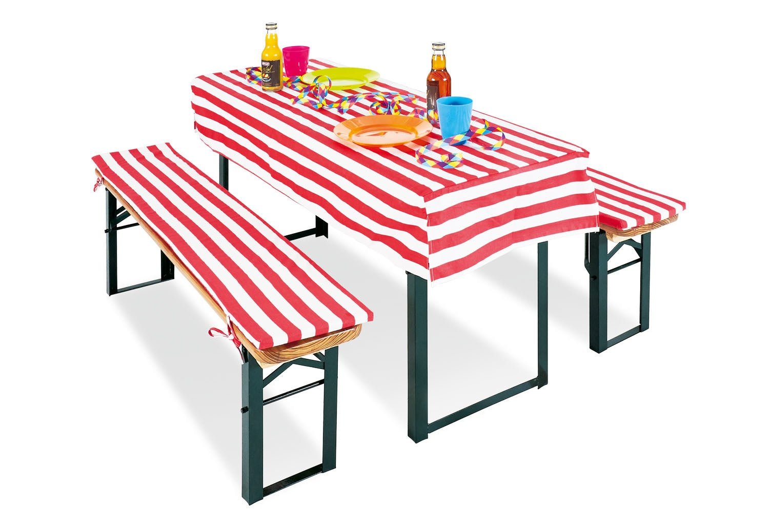 Pinolino Kinderträume 3-teiliges Bistro-Set – Grün – Holz – Tisch 110 × 40 × 54 cm