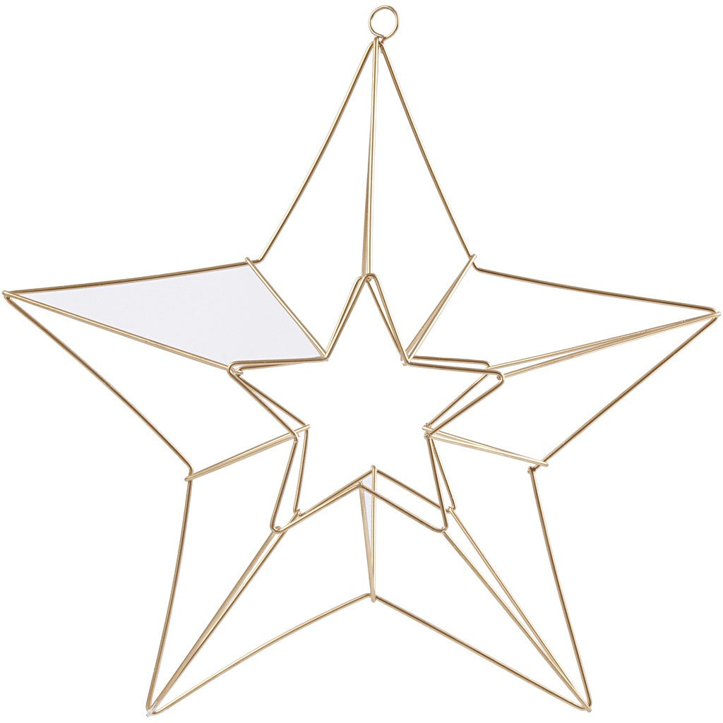 Creativ Company Anhänger Stern – 34 × 30 cm – Metall, Messing, 1 Stück