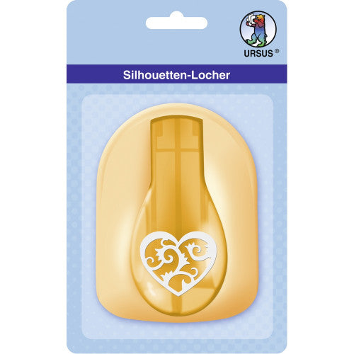 URSUS Motivstanzer Herz – Ø 45 mm, gold, 1 Stück