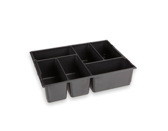 L-BOXX Kleinteileinsatz 6 Mulden – schwarz, für L-BOXX 136, LS-BOXX