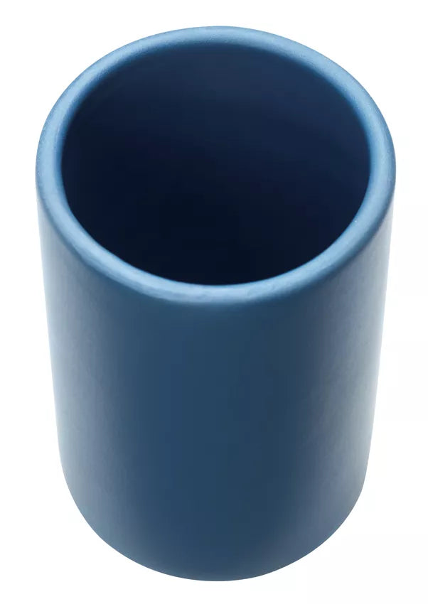 Diaqua Zahnputzbecher Zylo – Ø7,2×11 cm, Keramik, matt, Indigo