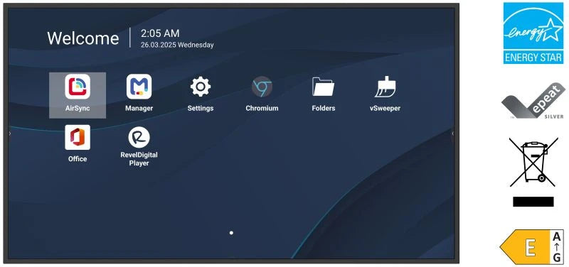 ViewSonic CDE7514-2C – Signage-Display, 75", Ultra HD 4K, 500 cd/m², 24/7, Android