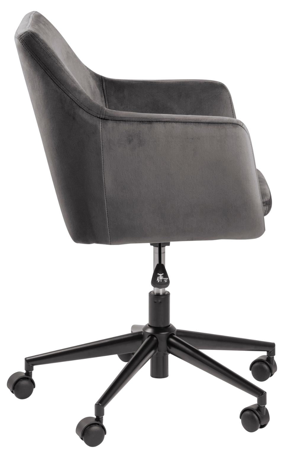 Actona AC Design Bürostuhl Nora – Stoff, Metallfuss, Dunkelgrau
