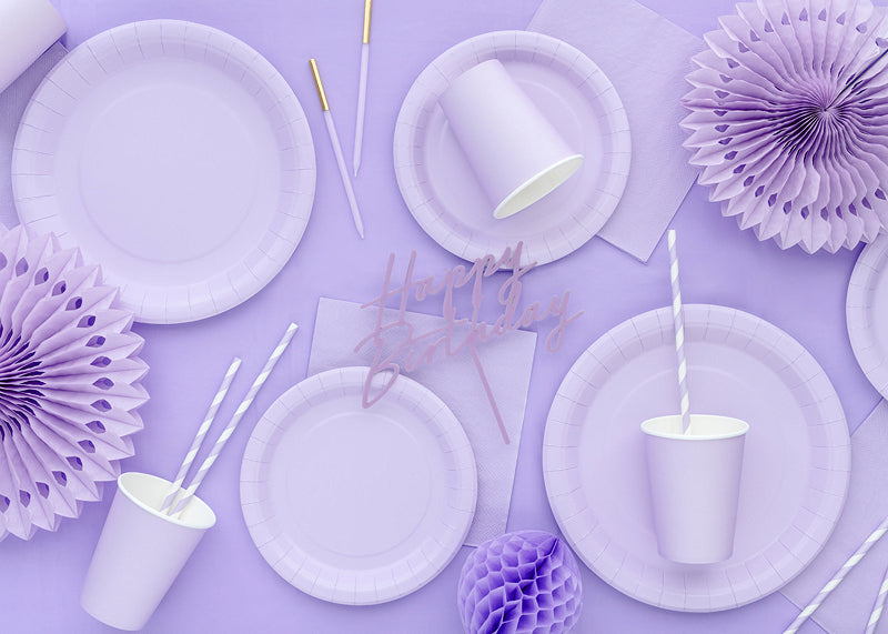 PartyDeco Tischdecke – 183×137 cm, PEVA, Lavendel, Geburtstag