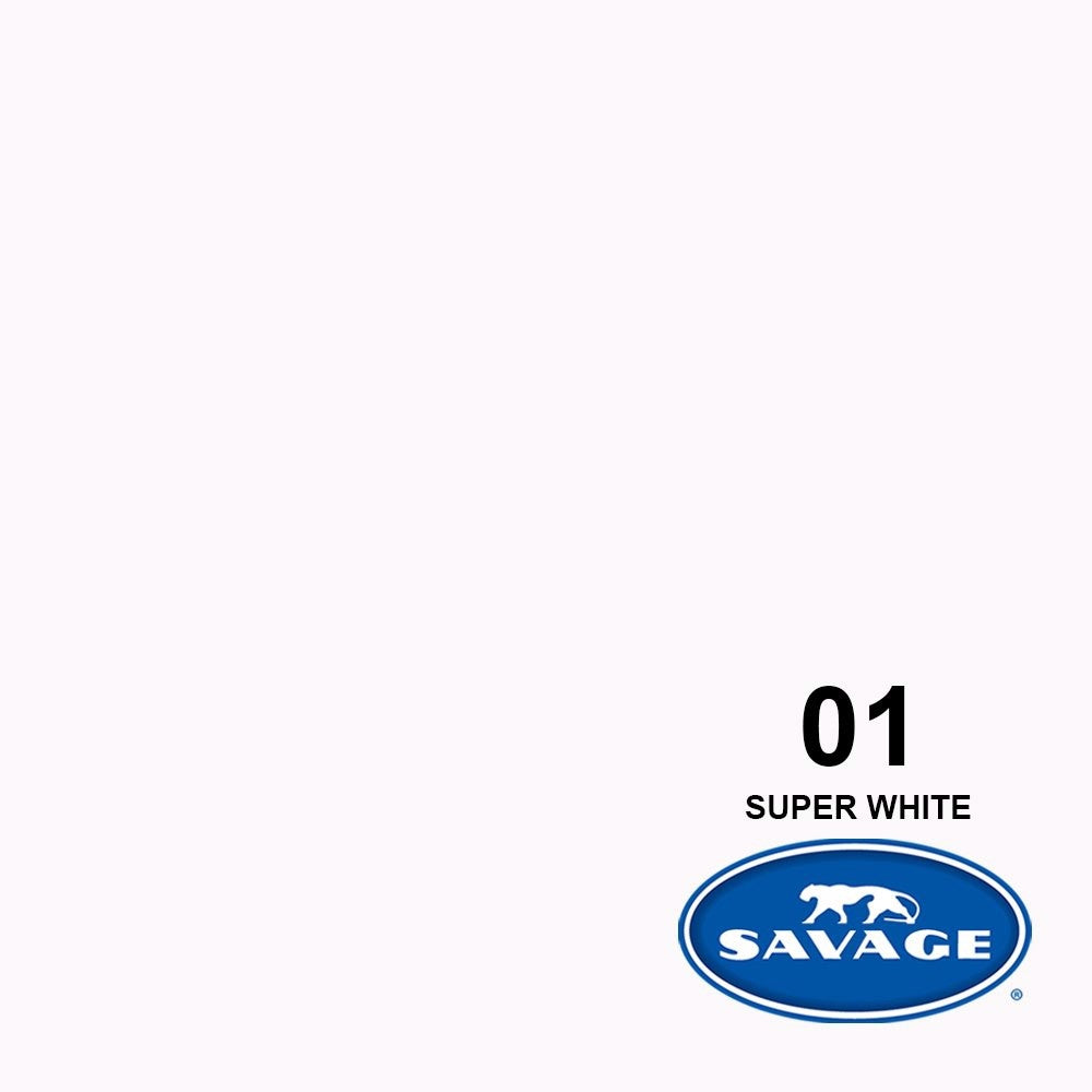 Savage Universal Hintergrundpapier – 2,72 × 11 m – Super Weiss – 163 g/m²