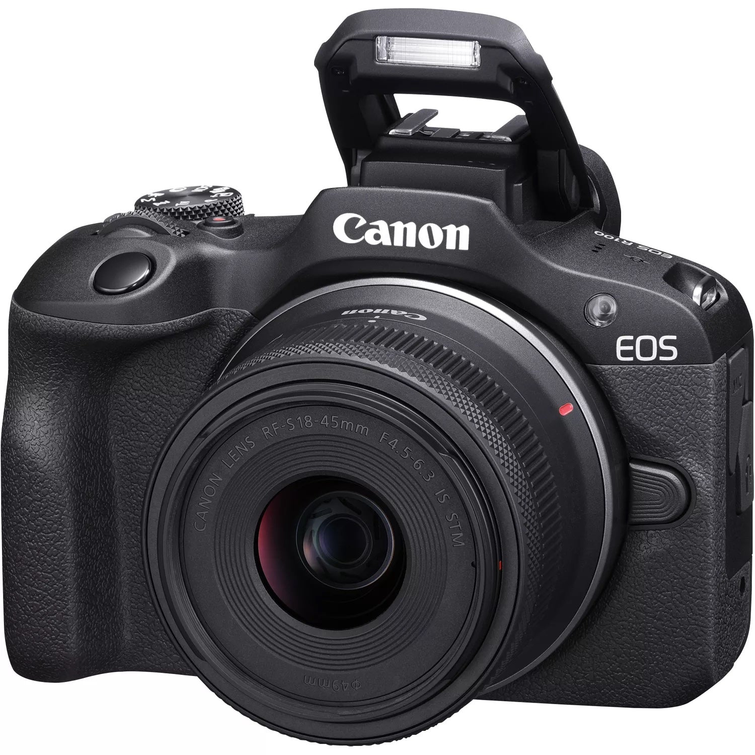 Canon EOS R100 Kit RF-S 18–45mm f/4,5–6,3 IS STM – APS-C, 24,1 MP, 4K, schwarz