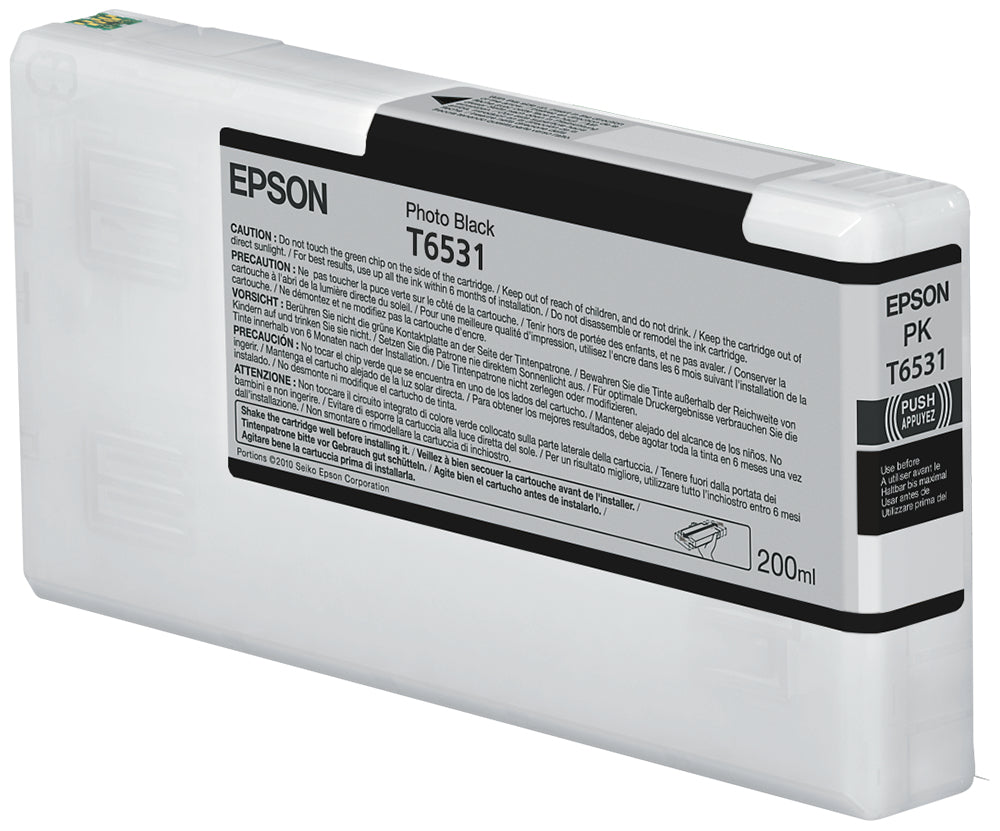 Epson Tintenpatrone T653100, Schwarz, 200 ml – für Stylus Pro 4900
