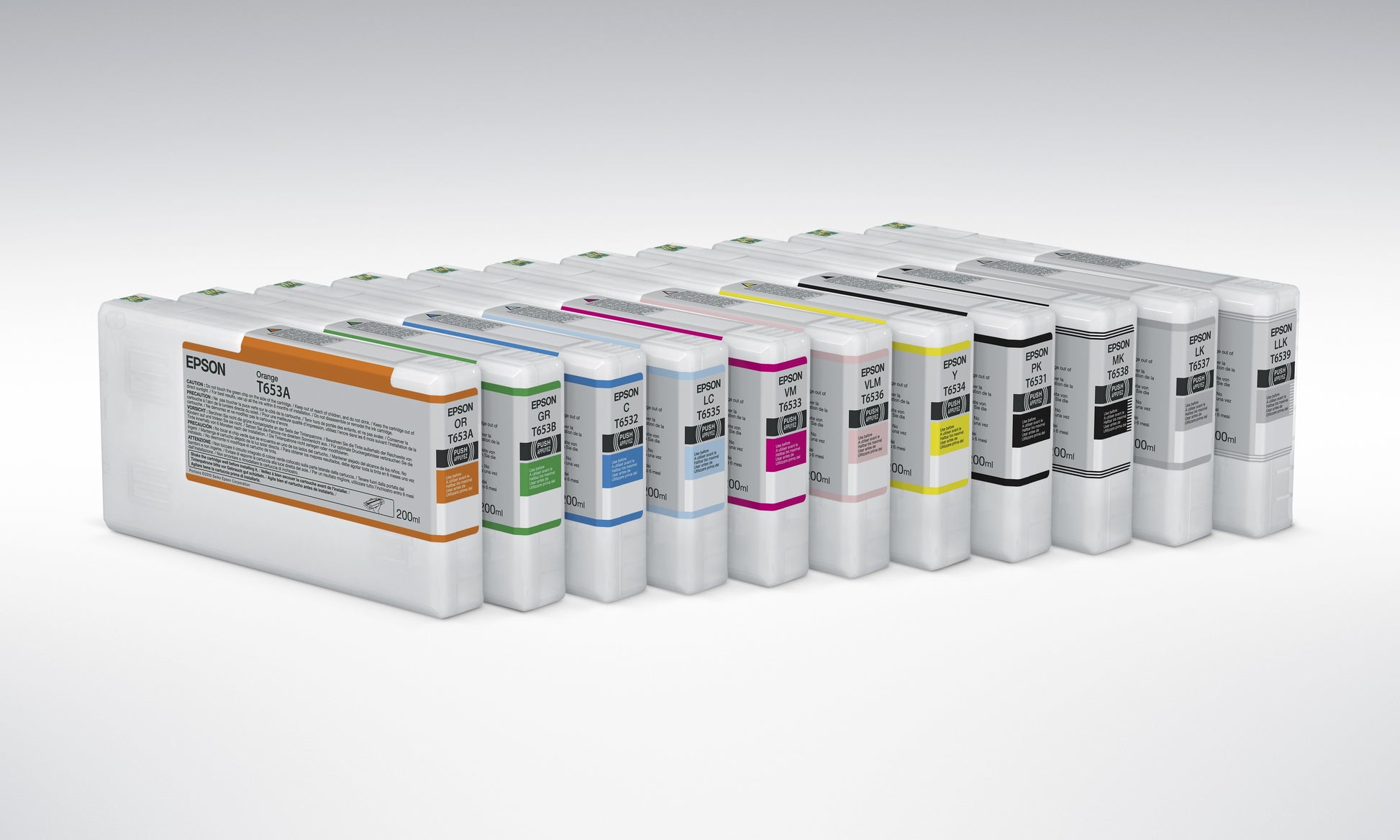 Epson Tintenpatrone T6537, Hellschwarz, 200 ml – für Epson