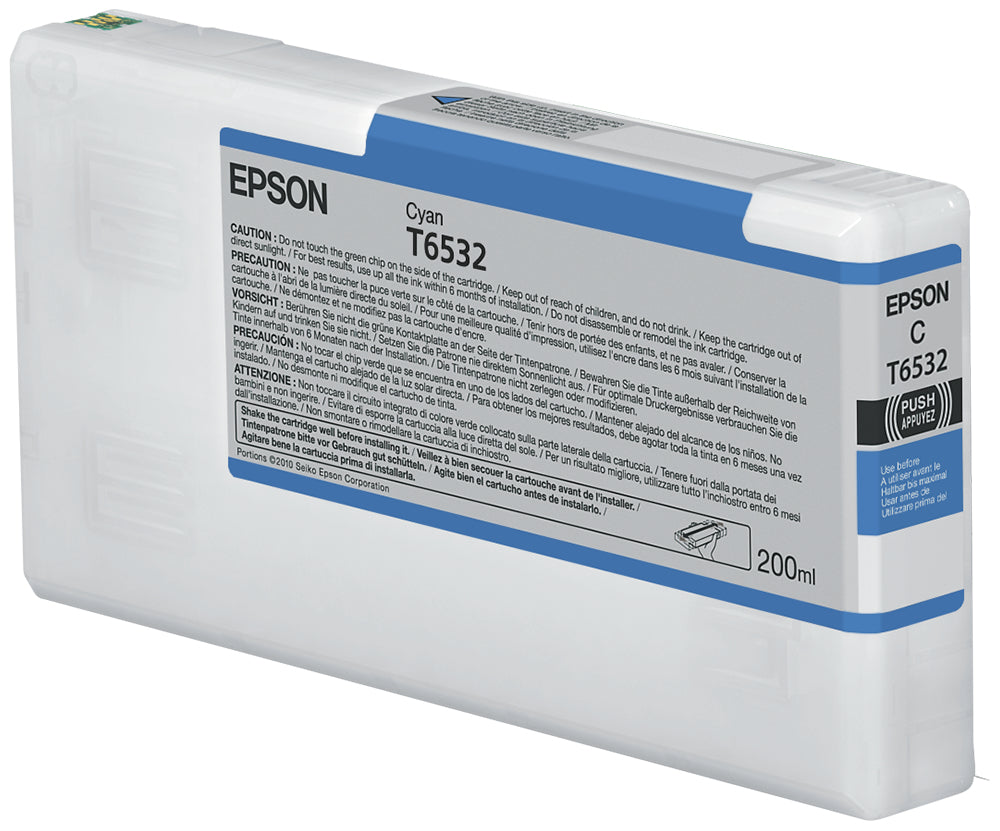 Epson Tintenpatrone T653200, cyan, 200 ml – für Stylus Pro 4900