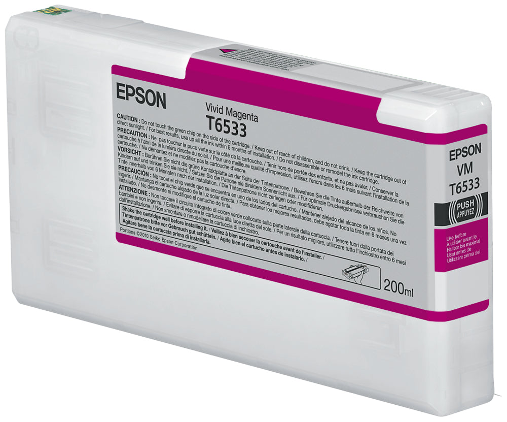 Epson Tintenpatrone T653300, Magenta, 200 ml – für Stylus Pro 4900