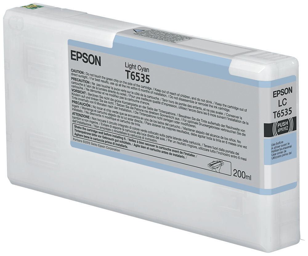 Epson Tintenpatrone T653500, Cyan, 200 ml – für Stylus Pro 4900