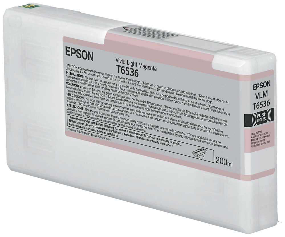 Epson Tintenpatrone T653 (T653600), Magenta, 200 ml, Original – für Stylus Pro 4900