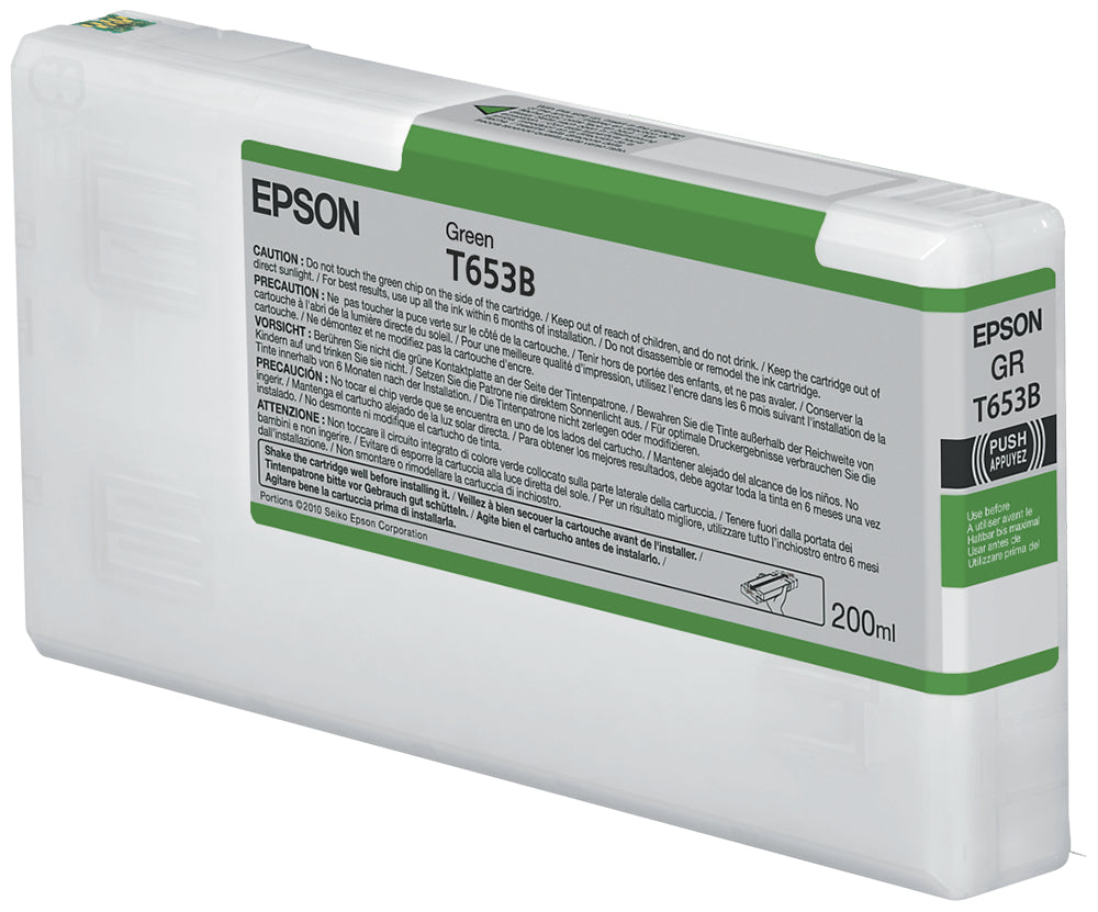 Epson Tintenpatrone T653B00, Grün, 200 ml – für Stylus Pro 4900