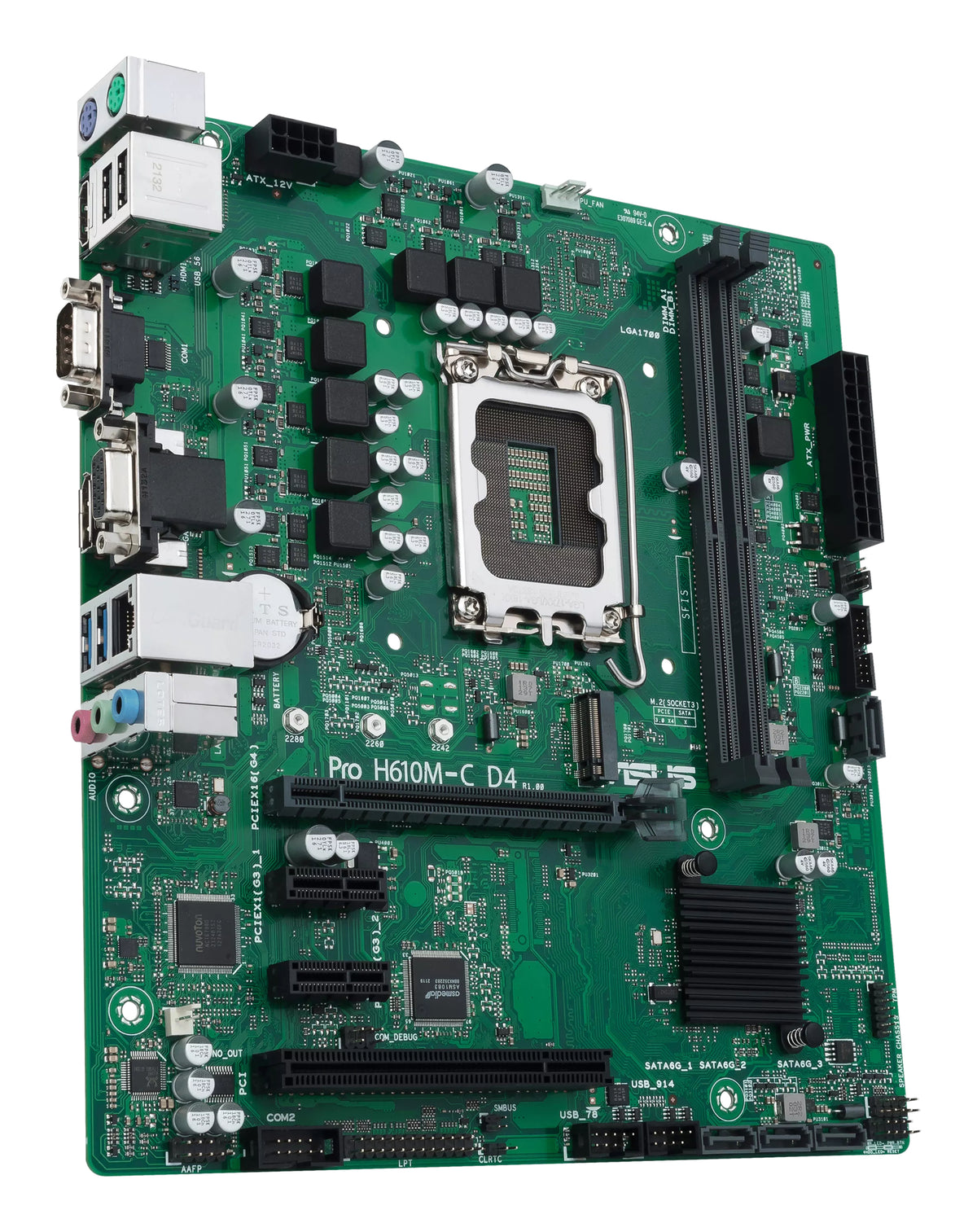 ASUS PRO H610M-C D4-CSM – Mainboard – LGA 1700, Intel H610, mATX, DDR4, 64 GB
