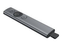 Logitech Spotlight – Presenter – Bluetooth/2,4 GHz, 30 m, Grau