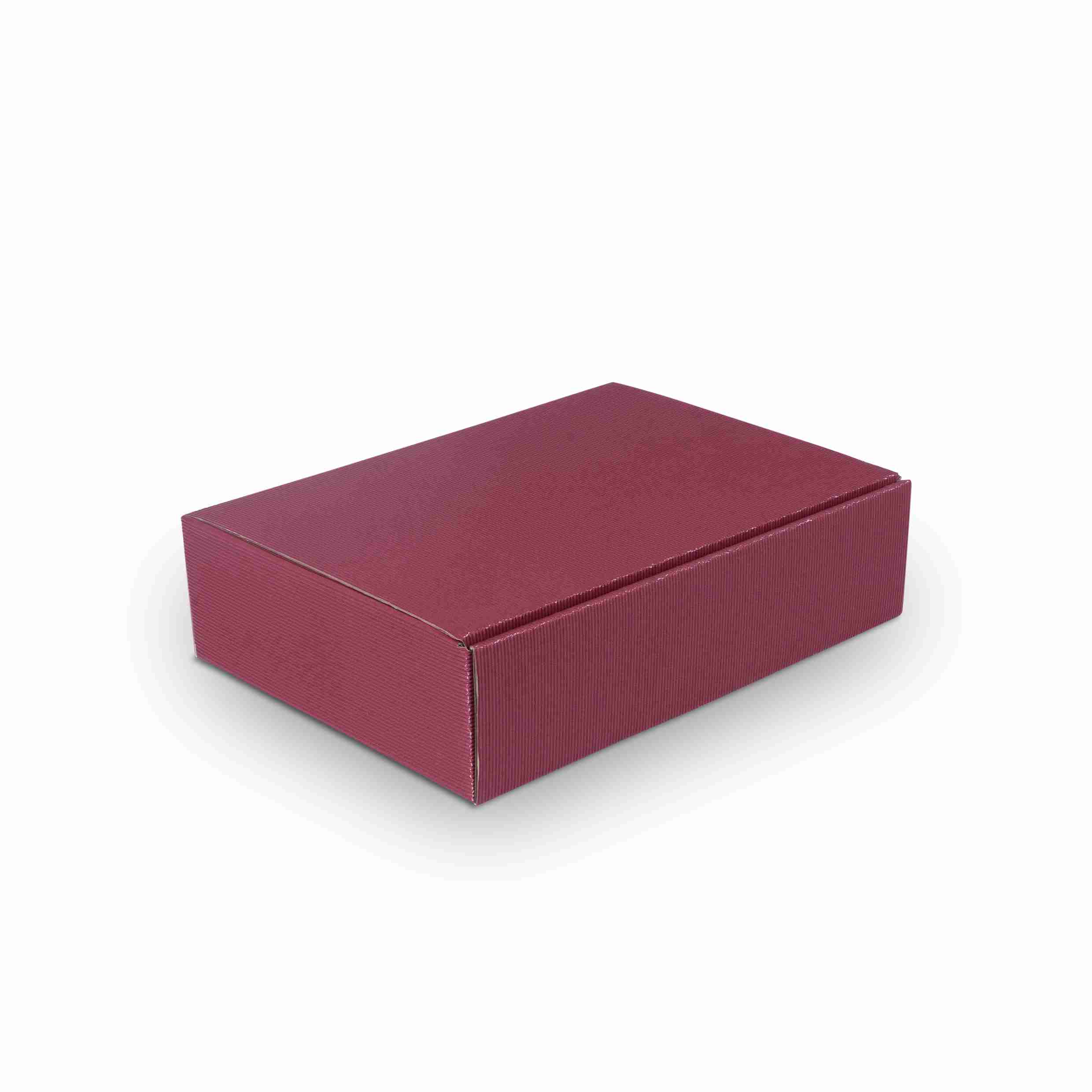 Weinpräsentkarton bordeaux – Innenmass 250 × 360 × 90 mm – für 3 Flaschen – 1 Stk., ab 50 Stk.
