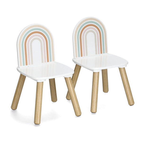 Zeller Present 3-teiliges Bistro-Set mit 2 Stühlen – mehrfarbig – MDF – Tisch 55 × 55 × 45 cm – für den Innenbereich
