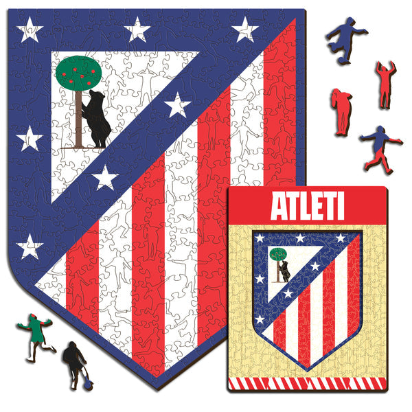 Iconic Puzzles Atletico Madrid - Logo - Logikspiel, ab 10 Jahren, 180 Min
