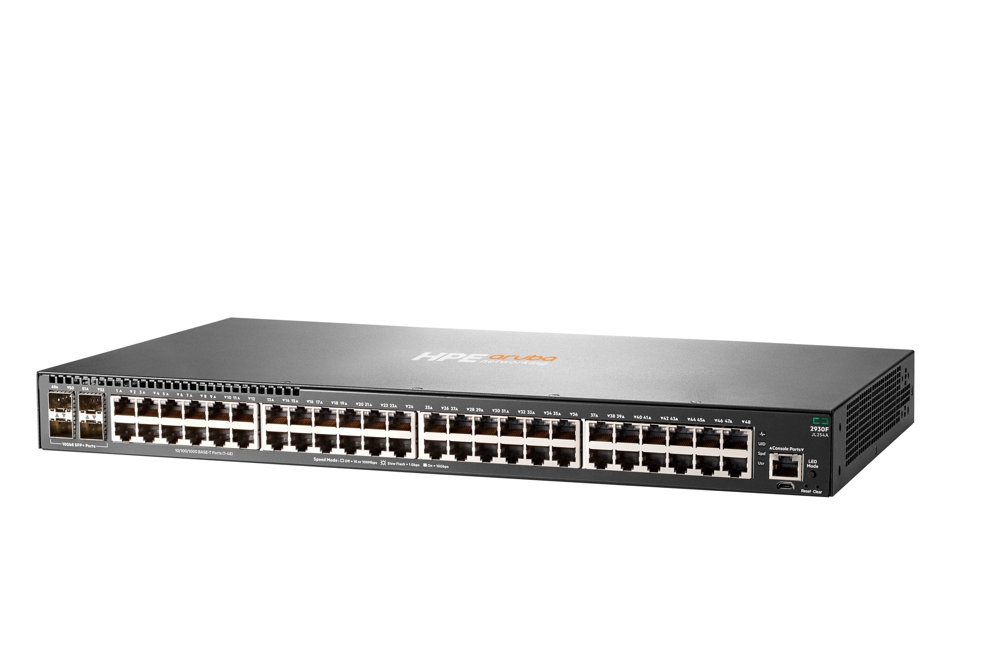HPE 2930F-48G JL254A – Managed Switch – 48×GbE, 4×SFP+, L3, 1U