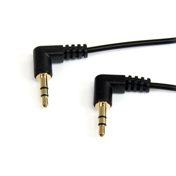 StarTech.com 3,5-mm-Klinkenkabel – 90° Stecker–90° Stecker – 0,3 m, vergoldete Stecker