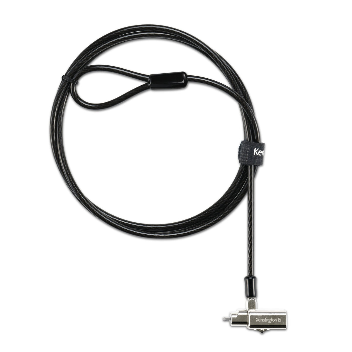 Kensington Universelles 3-in-1 Laptopschloss für Laptops, 1,8 m – Schlüssel, Karbonstahl – Schwarz