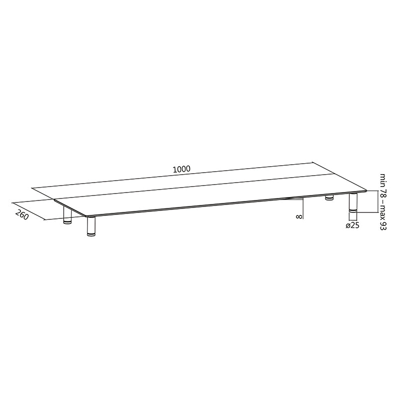 LogiLink BP0060 – Monitor-Tischständer – freistehend – 1 Monitor – bis 20 kg/Monitor – höhenverstellbar – Silber
