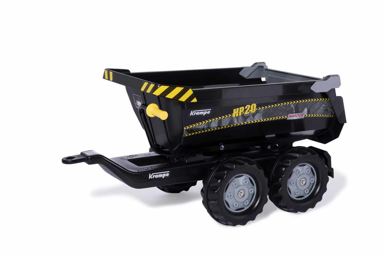 rolly toys Anhänger – 43 × 45 × 89 cm – Kunststoff, schwarz – ab 3 Jahren
