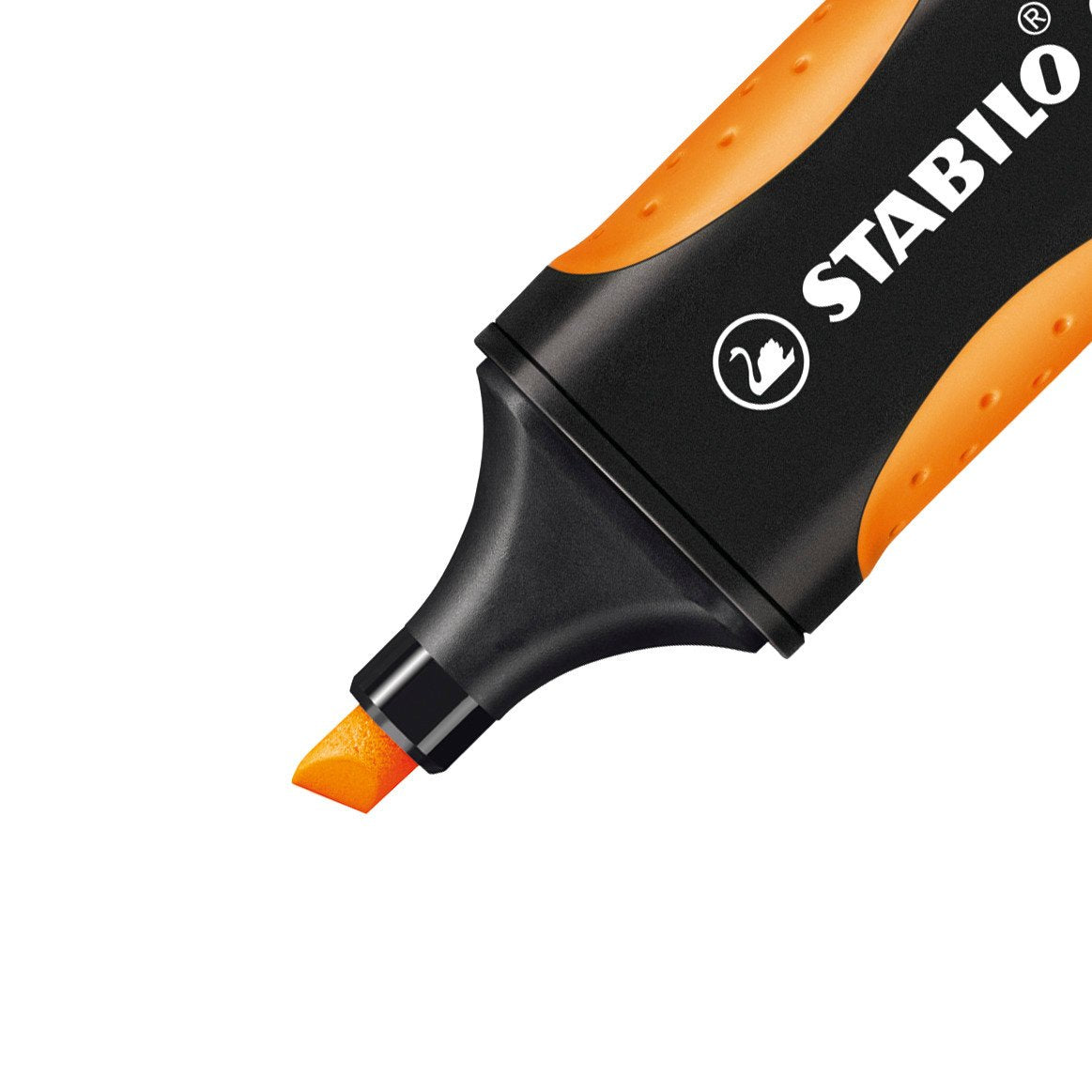 STABILO GREEN BOSS Textmarker – 10er Set, Farben: Orange, Keilspitze 2–5 mm