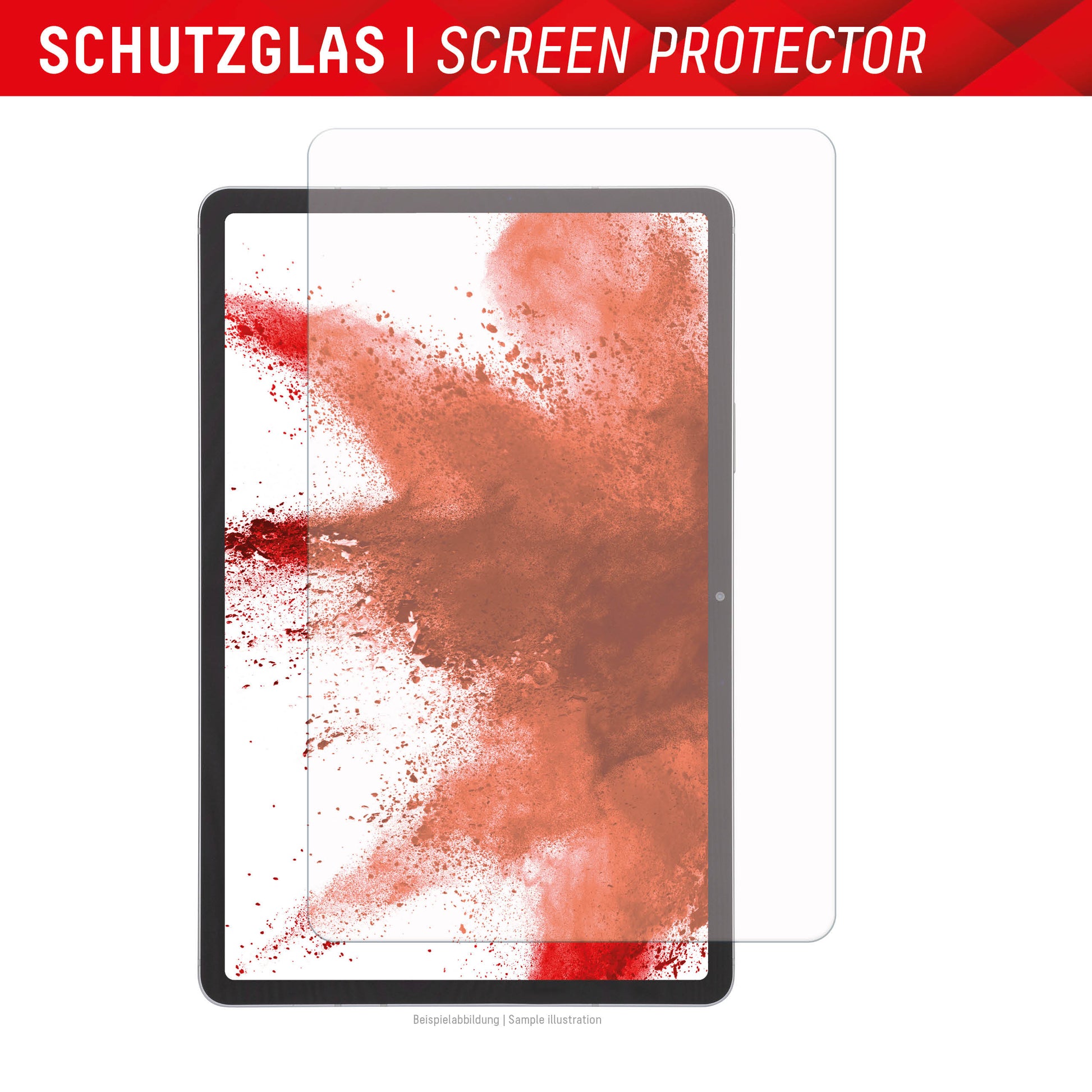 Displex Panzerglas für Samsung Galaxy Tab S7+/S8+/S9+ (inkl. FE-Modelle) 12,4" – 9H, Anti-Fingerprint