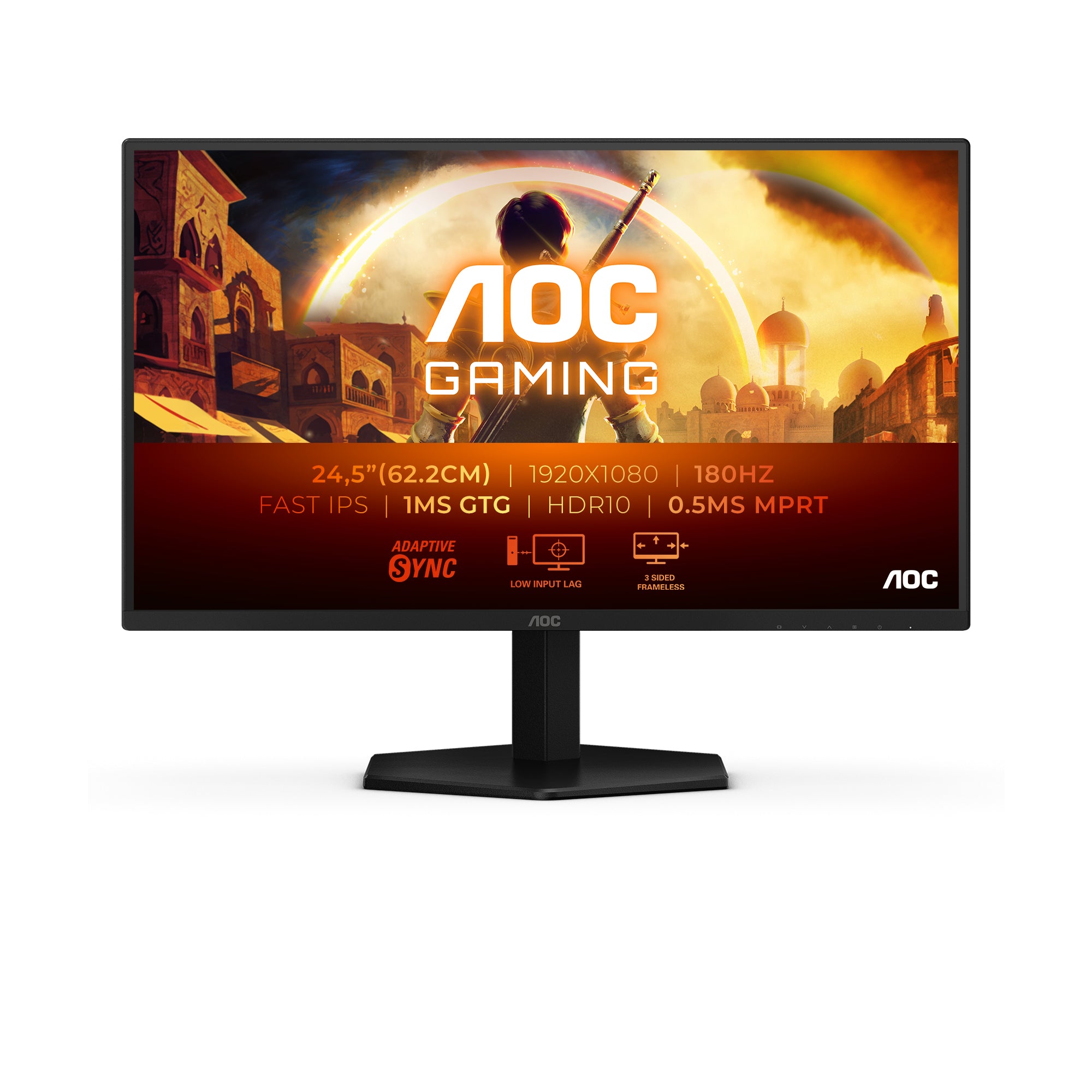 AOC G4 25G42E – 24,5", 1920 × 1080 (Full HD), IPS, 180 Hz, HDR10