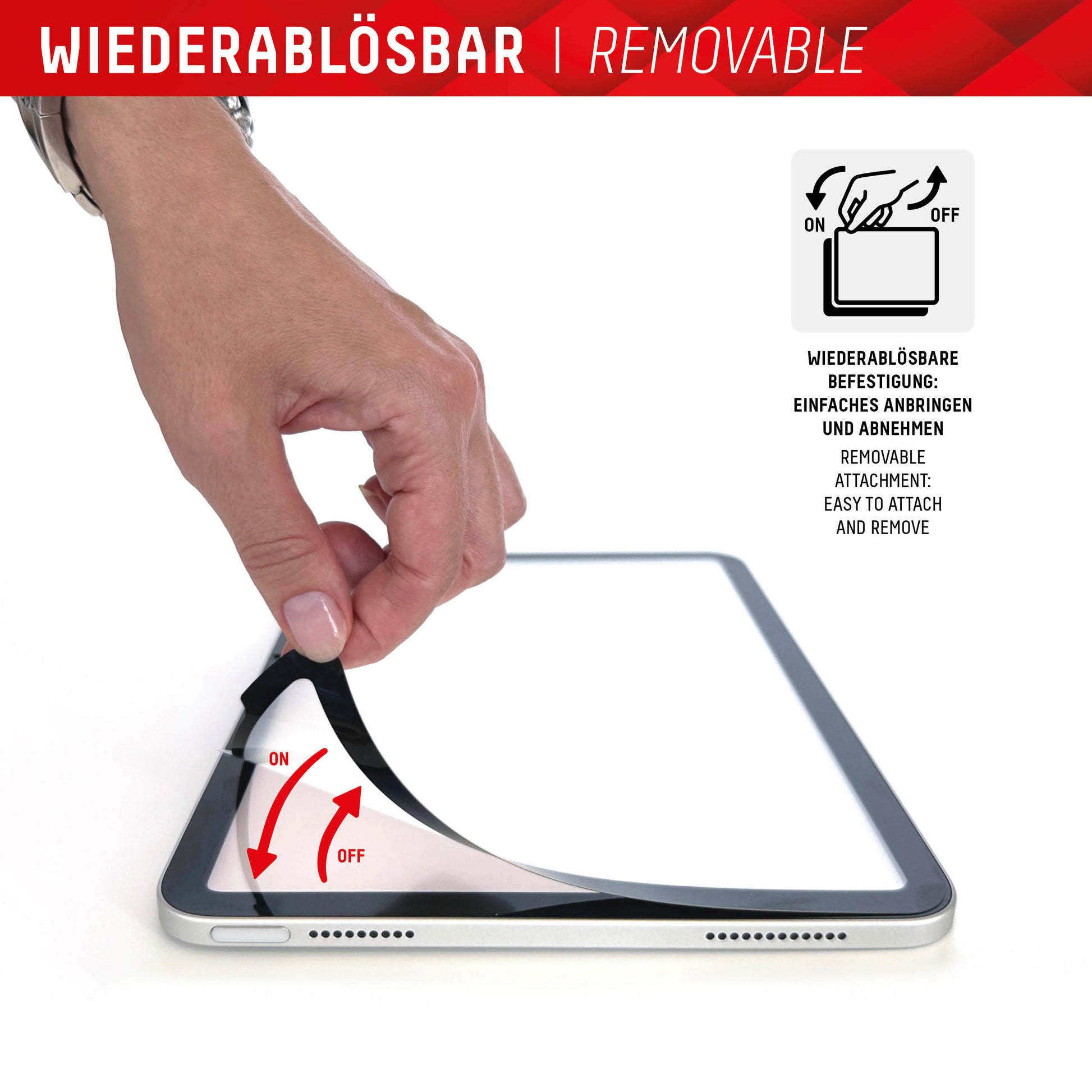 E.V.I. Displayschutzfolie für iPad 10,9" (10. Gen.) – 5H, Anti-Fingerprint