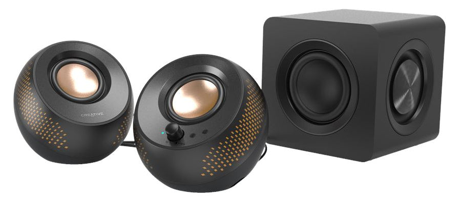 Creative Labs Creative Pebble X Plus – PC-Lautsprecher – 2.1, mit kabellosem Subwoofer, 30 W, USB – Schwarz
