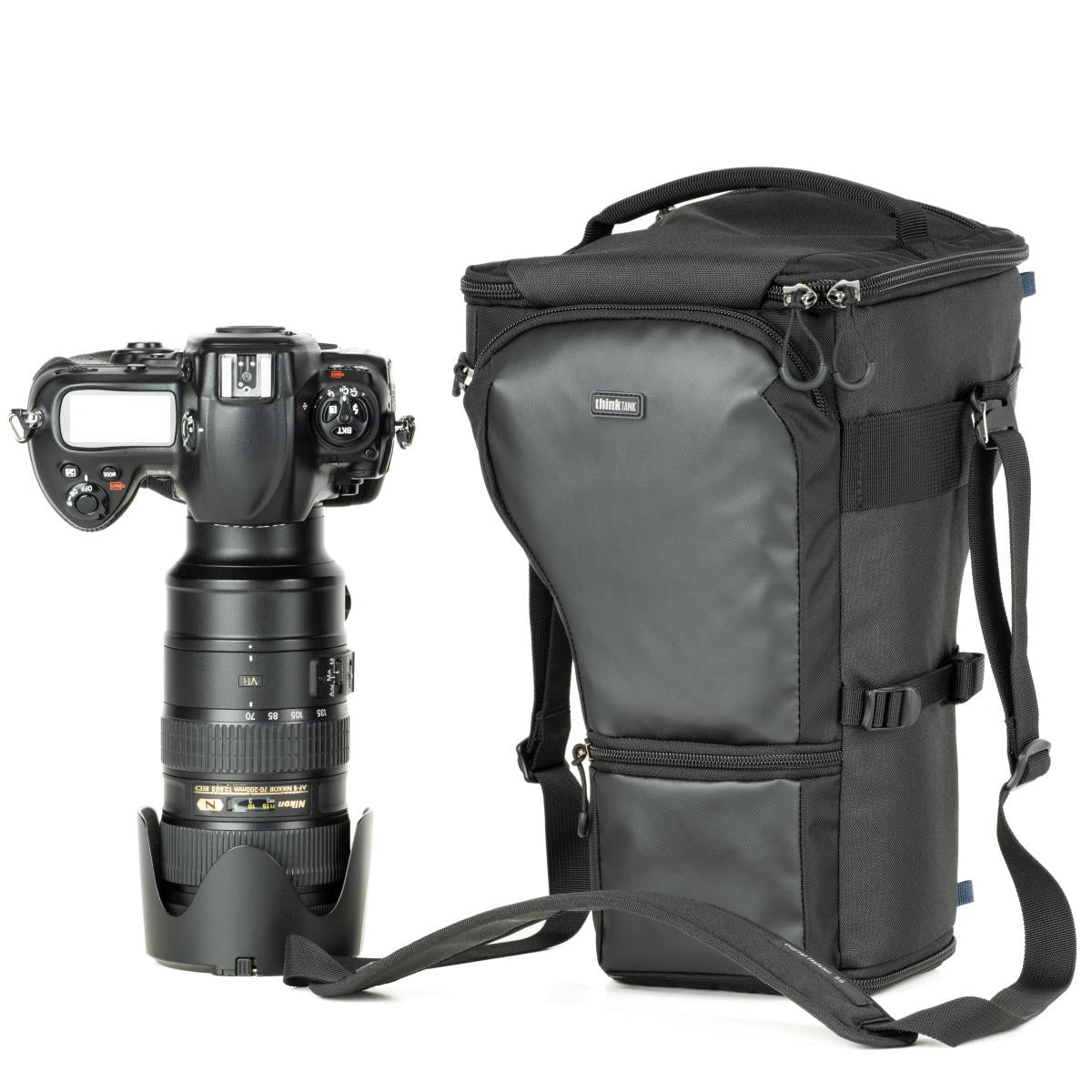 Think Tank Digital Holster 50 V3.0 – Nylon/TPU, Regenhülle – für DSLR (inkl. Batteriegriff) und Systemkameras