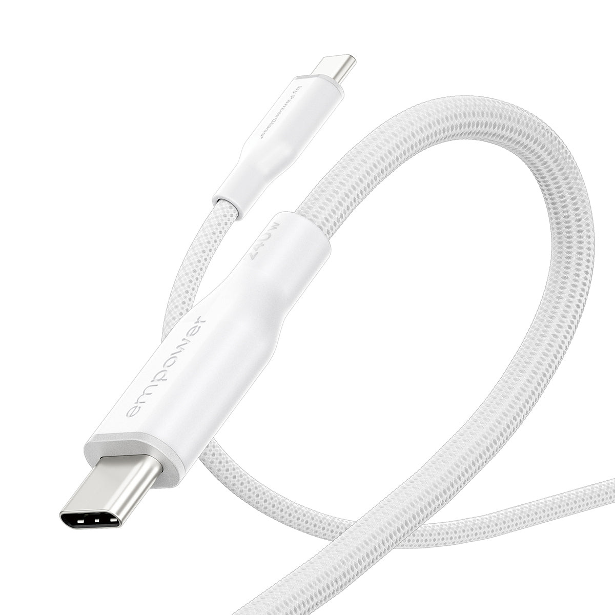 PanzerGlass USB-C auf USB-C Kabel – USB 2.0 (480 Mbit/s) – 1,2 m – PD 240 W – Weiss