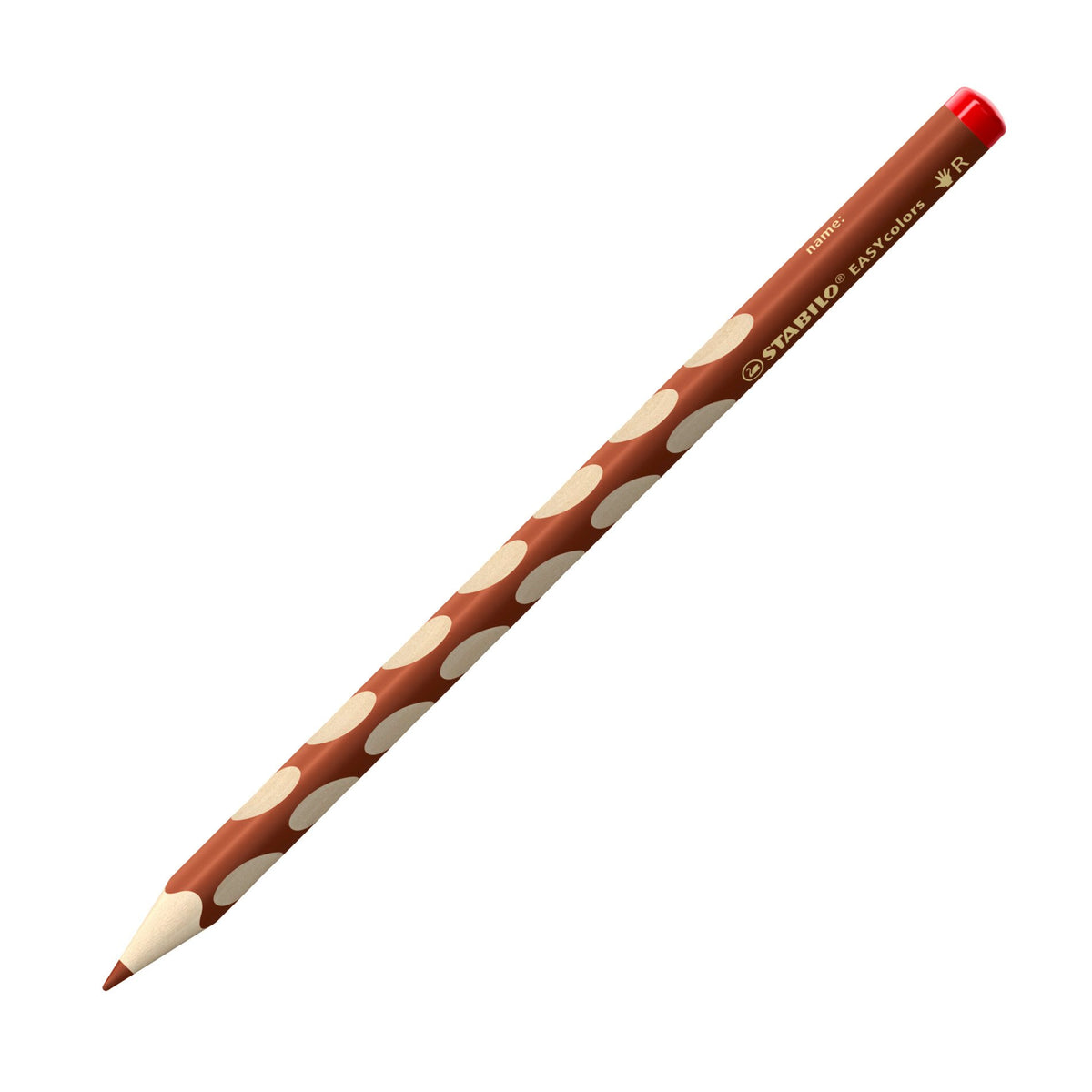 STABILO Buntstift Easycolors – Dreikant, Minen-Ø 4,2 mm, Einzelstift Hellbraun, für Rechtshänder