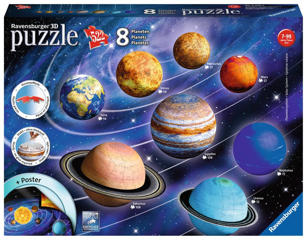 Ravensburger 3D Puzzle Planetensystem – 540 Teile – ab 6 Jahren