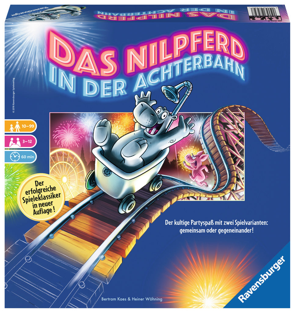 Ravensburger Nilpferd in der Achterbahn – Partyspiel, 3–12 Spieler, ab 10 J., 60 min, DE
