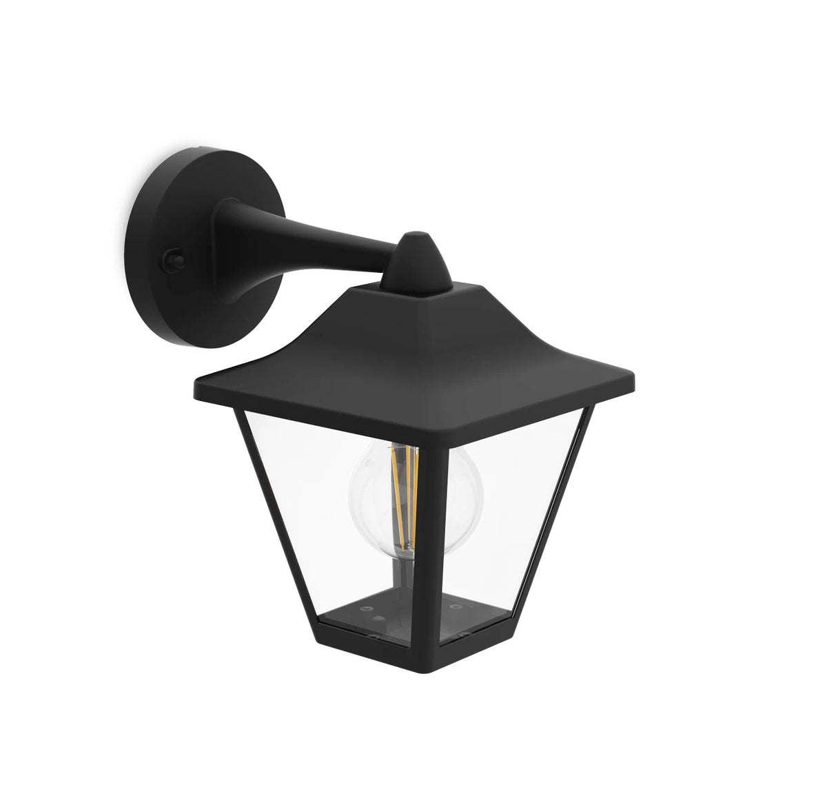 Philips by Signify Philips Aussenwandleuchte Juli – 21,7×22,2 cm – 25 W – IP44 – Netzbetrieb – Schwarz – Aluminium